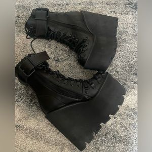 Dolls Kill Black Traitor Boots